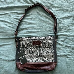 Women’s Leather & Canvas Shoulder Bag